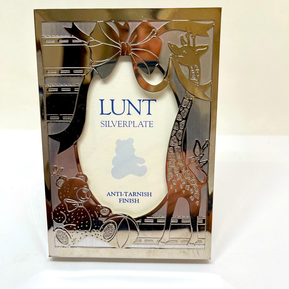 LUNT Vintage silver plated baby picture frame